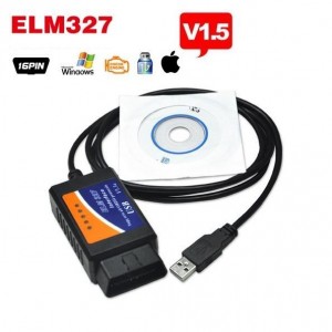 OBD2 ELM327 V1.5 interface met USB kabel OBD2 ELM327 V1.5 interface met USB kabel